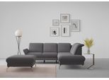 Ecksofa SIT & MORE "Fashion L-Form", braun (espresso), B:250cm H:84cm T:207cm, Sofas, Ecksofa, wahlweise mit Kopfteilverstellung, Vorziehsitz, motorisch, Nickelfüße