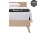 Spannbettlaken FLEURESSE "Topper", grau (anthrazit), B:180cm, Jersey-Elasthan, Obermaterial: 96% Baumwolle, 4% Elasthan, Bettlaken, Spannbettlaken, aus Jersey-Elasthan, für eine Matratzenhöhe bis 10 cm