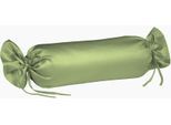 Nackenrollenbezug FLEURESSE "Colours", grün (jade), B:15cm L:40cm, Mako-Satin, Obermaterial: 100% Baumwolle, Kissenbezüge, Mako Satin, glänzend, glatt, Premium Qualität