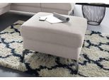 Hocker SIT & MORE "Percy", beige (creme), B:72cm H:43cm T:72cm, Hocker, Hocker, Fußhöhe 12 cm, wahlweise mit unterschiedlichen Fußfarben