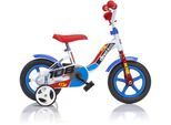 Kinderfahrrad DINO BIKES "10" stabiler Stahl-Rahmen, Stützräder, kindgerecht" Gr. 16, weiß, Fahrräder, Kinder, 16cm, 10 Zoll (25,40cm), mit Stützrädern, Hupe und Schutzblechen