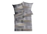 Bettwäsche KAEPPEL "Vision", silber (platin), B/L: 140cm x 200cm, 1 Stk., 1 Stk., Mako-Satin, B/L: 70cm x 90cm, 2 Stk., Mako-Satin, Obermaterial: 100% Baumwolle, Bettwäsche, Bettwäsche