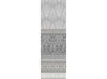 Plaid FLEURESSE "Plaid", grau (grau, weiß), B:180cm L:270cm, Baumwolle, Wohndecken, Mako Satin, in Gr. 180x270 cm, Plaid