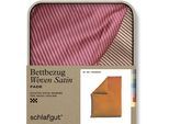 Bettbezug SCHLAFGUT "Premium Bettbezug Woven Fade Satin (1 St)", bunt (gelb deep, rot mid), L:200cm, Mako-Satin, Obermaterial: 100% Baumwolle, Bettbezüge, Ton-in-Ton Reißverschluss, Fadendichte von 300tc, Streifen, OEKO Tex