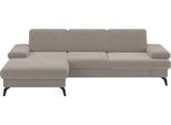 Ecksofa SIT & MORE "Morris L-Form, inkl. Sitztiefenverstellung", beige, B:275cm H:82cm T:171cm, 100% Polyester, Sofas, Ecksofa, wahlweise mit Armteilverstellung, Bettfunktion & Bettkasten