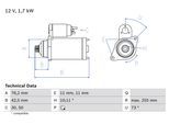 BOSCH Starter 0986020280 für VW