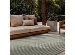 Teppich TED BAKER "Linley, Wendeteppich", grün weiß, B:120cm H:8mm L:170cm, Polypropylen, Teppiche, Teppich, Designteppich, Wetterfest, Pflegeleicht, Modern, Wohnzimmer, Terrasse