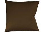 Kissenbezüge FLEURESSE "Colours", braun (mokka), B:80cm L:80cm, Interlock-Jersey, Obermaterial: 100% Baumwolle, Kissenbezüge, edler, bügelfreier Interlock-Jersey aus 100% Baumwolle
