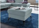 Hocker SIT & MORE "Percy", blau (aqua), B:72cm H:43cm T:72cm, Hocker, Hocker, Fußhöhe 12 cm, wahlweise mit unterschiedlichen Fußfarben