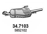 ASSO Endschalldämpfer 347103 für Opel Vaughall