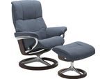 Relaxsessel STRESSLESS "Mayfair", blau (sparrow blau paloma), B:79cm H:102cm T:73cm, Leder BATICK: BATICK ist ein leicht korrigiertes, durchgefärbtes und genarbtes Möbelleder, bei dem die meisten Unebenheiten und Spuren in der Regel entfernt wurden.;Leder PALOMA: PALOMA ist ein durchgefärbtes Semianilin-Möbelleder mit natürlicher Narbung.;ROHLEDER Stoff Q2 FARON: Ein fester zuverlässiger Bouclé mi