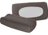 Kissenbezug FLEURESSE "Vital comfort", braun (espresso), B:60cm L:40cm, Jersey, Obermaterial: 96% Baumwolle, 4% Elasthan (LYCRA), Kissenbezüge, Kissenbezug, Baumwolle-Elasthan Kissenbezug, 40x60 cm, Gummizug