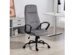 Chefsessel DUO COLLECTION "Merlin", kieselgrau, schwarz, kieselgrau, B:64cm H:121cm T:62cm, Stühle, Schreibtischstuhl, mit gepolsterten Armlehnen
