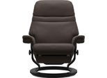 Relaxsessel STRESSLESS "Sunrise", braun (braun batick), B:88cm H:103cm T:78cm, Leder BATICK: BATICK ist ein leicht korrigiertes, durchgefärbtes und genarbtes Möbelleder, bei dem die meisten Unebenheiten und Spuren in der Regel entfernt wurden.;Leder PALOMA: PALOMA ist ein durchgefärbtes Semianilin-Möbelleder mit natürlicher Narbung.;ROHLEDER Stoff Q2 FARON: Ein fester zuverlässiger Bouclé mit eine