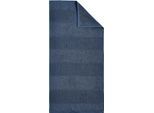 Duschtuch DYCKHOFF "Popcorn", blau (navy), B:70cm L:140cm, Frottier, Baumwolle, Handtücher