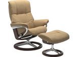 Relaxsessel STRESSLESS "Mayfair", beige (sand paloma), B:83cm H:102cm T:74cm, Leder BATICK: BATICK ist ein leicht korrigiertes, durchgefärbtes und genarbtes Möbelleder, bei dem die meisten Unebenheiten und Spuren in der Regel entfernt wurden.;Leder PALOMA: PALOMA ist ein durchgefärbtes Semianilin-Möbelleder mit natürlicher Narbung.;ROHLEDER Stoff Q2 FARON: Ein fester zuverlässiger Bouclé mit einem