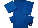 Seiftuch ROSS "Cashmere feeling", blau (ozean), B:30cm L:30cm, Frottier, Baumwolle, Handtücher, mit Wellen-Bordüre