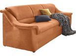 3-Sitzer DOMO COLLECTION "Lale formschönes und komfortables Sofa, zeitlos und elegant", orange (terrakotta), B:198cm H:88cm T:93cm, Microfaser PRIMABELLE (100% Polyester);Struktur grob (85% Polyester, 15% Polyacryl);Struktur (100% Polyester), Sofas, optimal für kleinere Räume