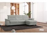 Ecksofa SIT & MORE "Astoria L-Form", grau (hellgrau), B:260cm H:91cm T:175cm, 100% Polyester, Sofas, Ecksofa, wahlweise mit motorischer Relaxfunktion