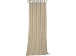 Vorhang WIRTH "Wiessee", beige (natur), B:150cm H:375cm, Baumwolle, Leinen, Modal, Gardinen, Vorhang, nach Maß