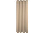 Vorhang WIRTH "Wiessee", beige (natur), B:150cm H:285cm, Baumwolle, Leinen, Modal, Gardinen, Vorhang, nach Maß