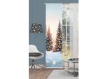 Schiebegardine HOME WOHNIDEEN "SCHNEETANNEN", natur, B:60cm H:245cm, Polyester, Gardinen, Schiebegardine, Schiebewand, Dekostoff, Digitaldruck