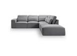 Ecksofa Lux Grau Webstoff