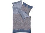 Bettwäsche KAEPPEL "Indira", blau (kobalt), B/L: 135cm x 200cm, 1 Stk., 1 Stk., Feinbiber, B/L: 80cm x 80cm, 2 Stk., Feinbiber, Obermaterial: 100% Baumwolle, Bettwäsche, Bettwäsche, Mit Paislyeymuster