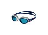 Schwimmbrille SPEEDO "H Schwimmbrille", blau (blau, weiß), Sportbrillen, Herren, für Erwachsene, mit Markenlogo, formstabiles Material