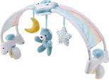 Spielbogen CHICCO "Regenbogen-Spielbogen für Kinderbett 2 In 1", blau, Spielbögen, Baby, Polyester, mit Licht und Melodien, Blau