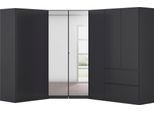 Schrank-Set RAUCH "Kleiderschrank Schrank Garderobe Wäscheschrank COSTA Größe 208x253 cm", graumetallic, eingriffe graumetallic, H:197cm T:253cm, Holzwerkstoff, Kastenmöbel-Sets, viel Platz, grifflose Front und Push-to-Open Funktion MADE IN GERMANY