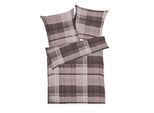 Bettwäsche KAEPPEL "Tonight Paid", braun (mocca), B/L: 155cm x 220cm, 1 Stk., 1 Stk., Interlock-Jersey, B/L: 80cm x 80cm, 2 Stk., Interlock-Jersey, Obermaterial: 100% Baumwolle, Bettwäsche, Bettwäsche