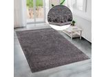 Hochflor-Teppich BRUNO BANANI "Shaggy Soft" Gr. 1, grau (stone), B:60cm H:30mm L:90cm, Kunstfaser, Teppiche, gewebt, Uni Farben, besonders weich und kuschelig, Kundenliebling