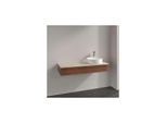 Villeroy und Boch Antao Waschtisch-Unterschrank L12113HM mit Beleuchtung, 1 Auszug, 1200 x 190 x 500 mm, Front mit Struktur, Warm Walnut / Botticino