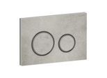 Geberit Sigma 50 Round Betätigungsplatte 115651JV1 Platte/Taste verchromt, Betonoptik, Ring schwarzchrom, für 2-Megen-Spülung