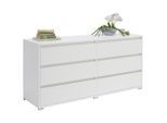 Carryhome Sideboard , Weiss , Holzwerkstoff , 6 Schublade(n) Schubladen , 160x79x48 cm , Beimöbel erhältlich , Kleinmöbel, Kommoden, Sideboards