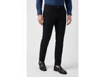 Chinohose OLYMP "ARONA", Herren, Gr. 36, Länge 32, marine, Web, Obermaterial: 67% Baumwolle, 24% Lyocell, 7% Polyester, 2% Elasthan, unifarben, slim fit lang, Hosen Chinohose, slim fit