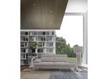 3-Sitzer CALIA ITALIA "Toby Wing, 208 cm breit, Designsofa, hochwertige Verarbeitungsdetails", weiß (tortora bull), B:208cm H:90cm T:113cm, Leder BULL (100% Leder), Sofas, 3-Sitzer, inkl. Sitztiefenverstellung und Armteilfunktion, Füße in Schwarz matt