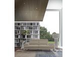 3-Sitzer CALIA ITALIA "Toby Wing, 208 cm breit, Designsofa, hochwertige Verarbeitungsdetails", beige (fango bull), B:208cm H:90cm T:113cm, Leder BULL (100% Leder), Sofas, 3-Sitzer, inkl. Sitztiefenverstellung und Armteilfunktion, Füße in Schwarz matt
