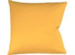 Kissenbezüge FLEURESSE "Colours", gelb (sonne), B:80cm L:80cm, Interlock-Jersey, Obermaterial: 100% Baumwolle, Kissenbezüge, edler, bügelfreier Interlock-Jersey aus 100% Baumwolle