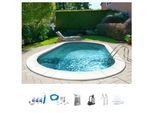 Ovalpool MY POOL BWT "PREMIUM mit grauer Innenfolie", grau (weiß, grau), B:360cm H:150cm L:737cm, Schwimmbecken, Ovalpool, Höhe 150 cm, in verschiedenen Größen