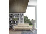 3-Sitzer CALIA ITALIA "Toby Wing, 208 cm breit, Designsofa, hochwertige Verarbeitungsdetails", weiß (bianco bull), B:208cm H:90cm T:113cm, Leder BULL (100% Leder), Sofas, 3-Sitzer, inkl. Sitztiefenverstellung und Armteilfunktion, Füße in Schwarz matt