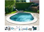 Ovalpool MY POOL BWT "PREMIUM mit grauer Innenfolie", grau (weiß, grau), B:300cm H:120cm L:490cm, Schwimmbecken, Ovalpool, Höhe 120 cm, in versch. Größen erhältlich