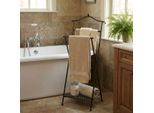 Handtuchhalter AMBIENTE HAUS "Antik", braun, B:45cm H:105cm T:35cm, Metall, Handtuchhalter, Handtuchhalter, antikbraun aus Metall mit Ablageboden