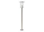 Außen-Stehlampe BRILLIANT "YORK", silber (edelstahlfarben), H:103cm Ø:9cm, Leuchten, Außen-Stehlampe, 100cm Höhe, E27 max. 40W, LED geeignet, aus rostfreiem Edelstahl