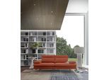 3-Sitzer CALIA ITALIA "Toby Wing, 208 cm breit, Designsofa, hochwertige Verarbeitungsdetails", rot (rosso quebec), B:208cm H:90cm T:113cm, Synthetische Faser (100% Polyester), Sofas, 3-Sitzer, inkl. Sitztiefenverstellung und Armteilfunktion, Füße in Schwarz matt