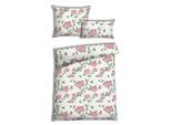 Bettwäsche FLORELLA "Rose rose Microfaser-Twill, 100% Polyester", rosa (rose), B/L: 140cm x 200cm, 1 Stk., 2 Stk., Microfaser, B/L: 70cm x 90cm, Microfaser, Obermaterial: 100% Polyester PES., Bettwäsche, Bettwäsche
