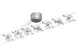 PAULMANN LED Deckenleuchte "Mac II", grau (chromfarben), 7, 1 Stk., Leuchten, GU 5,3, LED Deckenleuchte