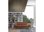 3-Sitzer CALIA ITALIA "Toby Wing, 208 cm breit, Designsofa, hochwertige Verarbeitungsdetails", braun (cognac bull), B:208cm H:90cm T:113cm, Leder BULL (100% Leder), Sofas, 3-Sitzer, inkl. Sitztiefenverstellung und Armteilfunktion, Füße in Schwarz matt