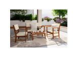 Ambia Garden Loungegarnitur , Taupe , Holz, Wellpappe , Akazie , vollmassiv , 80x50x33 cm , Gartenmöbel, Loungemöbel, Gartenlounge-Sets